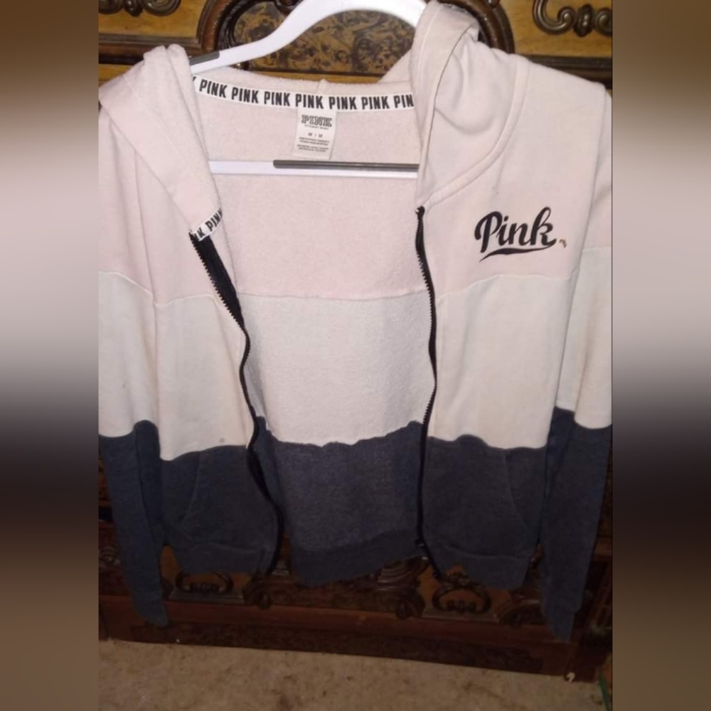PINK zip up medium hoody
